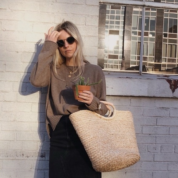 Jenni Kayne Everyday Sweater in Dark Carmel - Picture 15 of 16